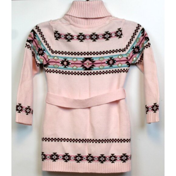 2006 Gymboree Park City Luxe Pink Fair Isle Sweater Duster sz 6 12 NWT Knit - Picture 5 of 9